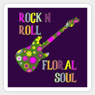 Guitarist Gift, Flower Power, Boho, Hippie, Chic Sticker